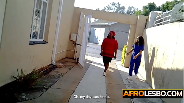 Happy ending for amateur African BBW lesbian Camira on the massage table